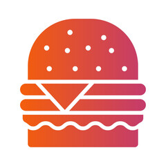 Burger gradient icon vector for mobile app, website, logo and presentation design.