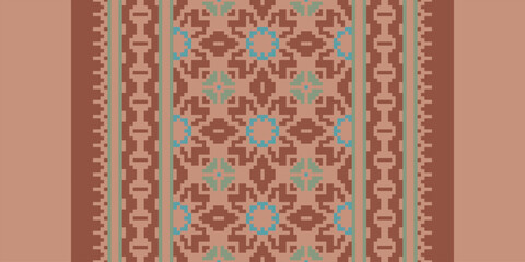 Ethnic pattern vector background. seamless pattern traditional, Design for background, wallpaper, Batik, fabric, carpet, clothing, wrapping, and textile. ethnic pattern Vector illustration.