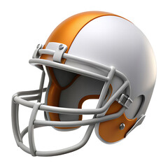 Fototapeta premium helm rugby icon orange color in plastic 3d style