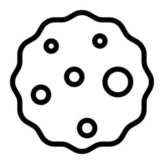 Cookie outline icon vector for mobile app, website, logo and presentation design.