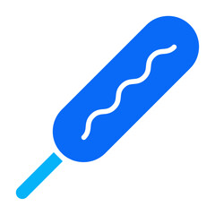 Corndog duotone icon vector for mobile app, website, logo and presentation design.
