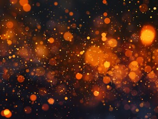 Fototapeta premium Festive gold background with a blur of sparkling lights