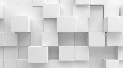 Obraz premium Modern white and light grey square overlapped pattern on background with shadow. white background. Minimal geometric white light background abstract design. Elegant white and grey Background. 