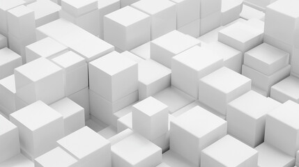 White color technology concept geometric square background. square 3d Modern Abstract white background design. Minimal geometric white light background abstract design.