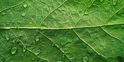 Fototapeta premium macro photo illustration wallpaper of green leaves, clear and sharp, green color, droplet, grass, raindrop, beauty, season, botany, backdrop, greenery, wallpaper, textured, liquid, outdoor
