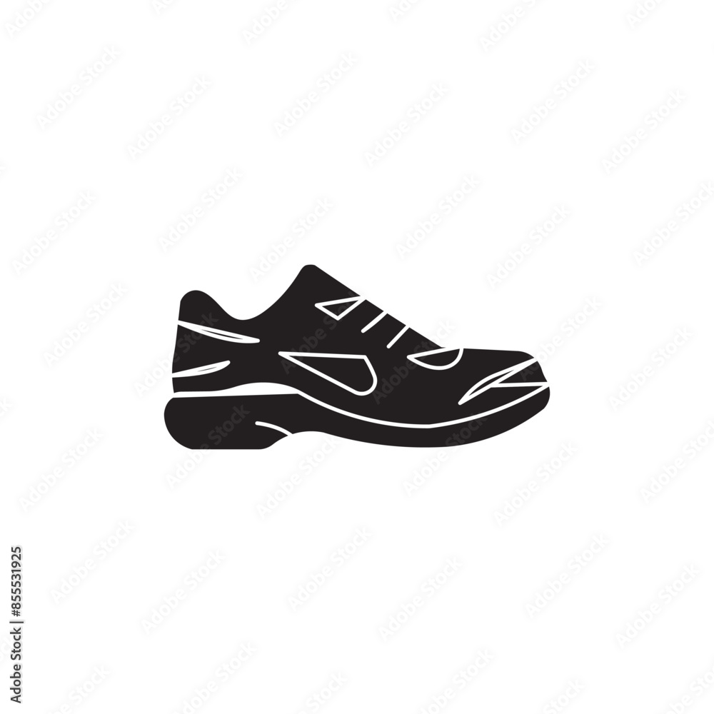 Wall mural running shoe logo icon