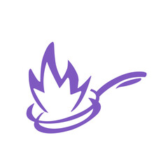 Frying pan icon vector illustration