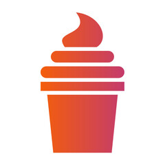 Ice cream gradient icon vector for mobile app, website, logo and presentation design.