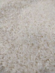White rice is a staple food of the Indonesian people. It is being sold in the market.