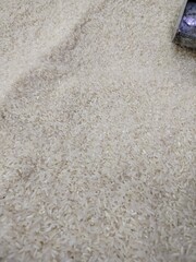 White rice is a staple food of the Indonesian people. It is being sold in the market.