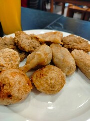Pempek, a typical food from the city of Palembang in Indonesia, food with a sweet and spicy sauce. affected food from China.