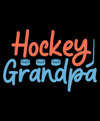 Hockey Grandpa T-shirt Design, Ice Hockey Shirts