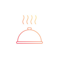 Hot Meal icon design with white background stock illustration
