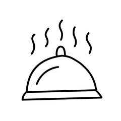 Vector Food Tray Outline Icon