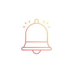 Notification Bell icon design with white background stock illustration