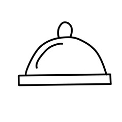 Vector Food Tray Outline Icon