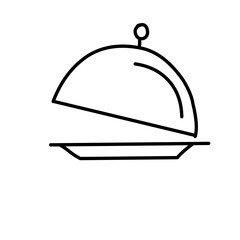 Vector Food Tray Outline Icon