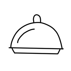 Vector Food Tray Outline Icon