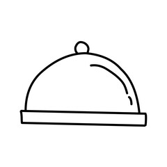 Vector Food Tray Outline Icon