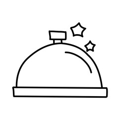 Vector Food Tray Outline Icon