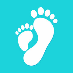 colorfull baby foot vector.
