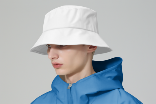 Bucket hat png, transparent mockup