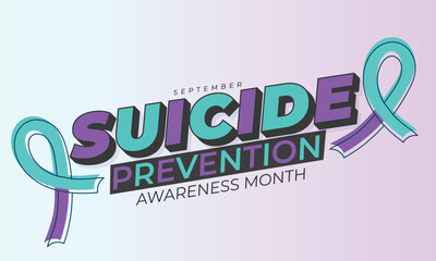 Suicide Prevention awareness month. background, banner, card, poster, template. Vector illustration.