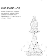 Chess bishop for chessboard, competitive using brainstorm on isolated white