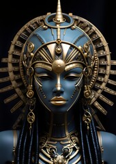 Obraz premium Cleopatra Drawing Art: Iconic Figure of Ancient Egyptian History