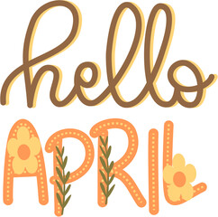 Obraz premium April Cute Lettering