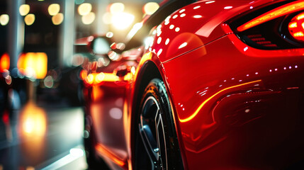 closeup any angle of red sport car