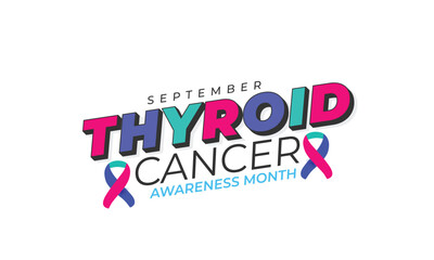 Thyroid cancer awareness month. background, banner, card, poster, template. Vector illustration.