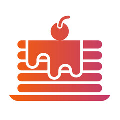 Pancake gradient icon vector for mobile app, website, logo and presentation design