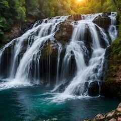 Obraz premium waterfall in the forest