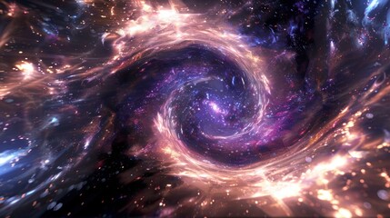 Obraz premium The grandeur of galactic vortex phenomena in the universe.