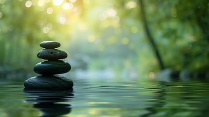 Fototapeta premium Silhouette of woman meditating in a pool, sunrise