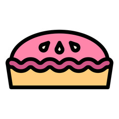 Pie flat icon vector for mobile app, website, logo and presentation design.