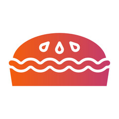 Pie gradient icon vector for mobile app, website, logo and presentation design.