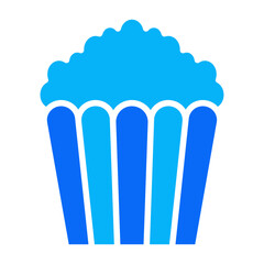 Popcorn duotone icon vector for mobile app, website, logo and presentation design.