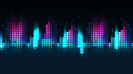 Fototapeta premium illustration stick of equalizer colorful vibrant