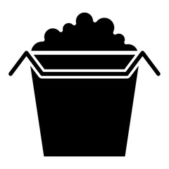 Rice bowl solid icon vector for mobile app, website, logo and presentation design.