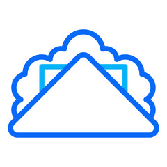 Sandwich line duotone icon vector for mobile app, website, logo and presentation design.