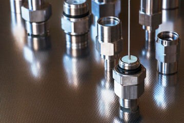Set of high frequency coaxial connectors