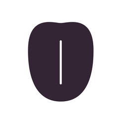 tongue icon, human body anatomy 
