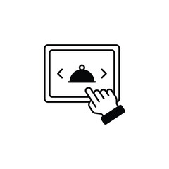 Online Order icon design with white background stock illustration