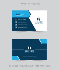 Corporate  buisness card template with black color