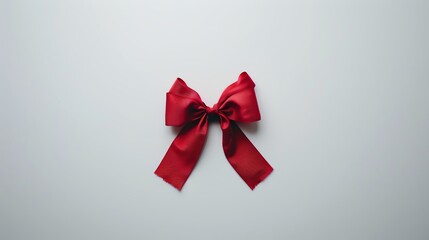 A red bow, perfect for wrapping a special gift.