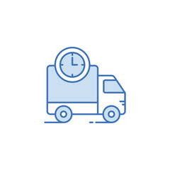 Delivery Time icon design with white background stock illustration