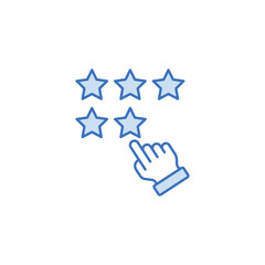 Rating System icon design with white background stock illustration