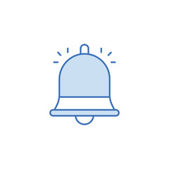 Notification Bell icon design with white background stock illustration